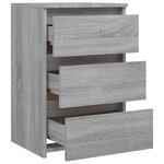 vidaXL Table de chevet Sonoma gris 40x35x62 5 cm Bois d'ingénierie