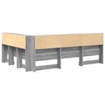 vidaXL Tête de lit de rangement Gris Sonoma 150 cm Bois d'ingénierie