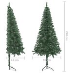 vidaXL Sapin de Noël artificiel d'angle Vert 240 cm PVC