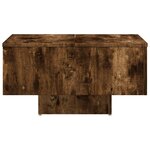 vidaXL Table basse Chêne fumé 60x60x31 5 cm Bois d'ingénierie