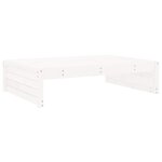 vidaXL Repose-pied de jardin 120x80 cm blanc bois de pin massif