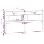 vidaXL Tête de lit chêne marron 180 cm bois d'ingénierie et acier