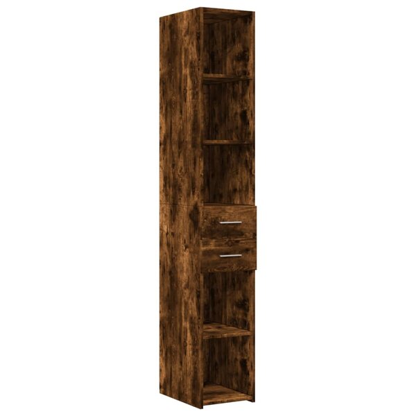 vidaXL Buffet haut chêne fumé 30x42 5x185 cm bois d'ingénierie