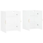 vidaXL Armoires murales 2 Pièces blanc 69 5x34x90 cm
