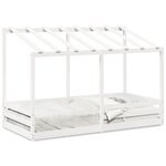 vidaXL Lit pour enfants sans matelas blanc 100x200 cm bois pin massif