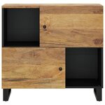 vidaXL Buffet avec 2 portes 80x33x75 cm bois massif de manguier