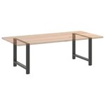 vidaXL Pieds de table à manger Anthracite 2 pièces 100 x (72-73) cm Acier