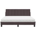 vidaXL Lit avec matelas marron foncé 160x200 cm tissu