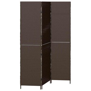 vidaXL Paravent Marron 146 x 180 cm. polyrotin