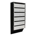 Profirst quarten Bloc 6 Boîtes aux lettres pour appartement argenté/noir