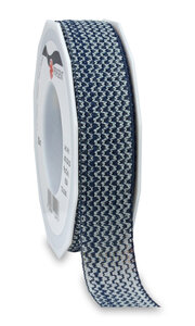 Ruban toulouse dentelle 20-m-rouleau 25 mm bleu foncé