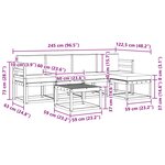 vidaXL Ensemble de canapés d'extérieur 6 pc Blanc et crème