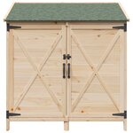 vidaXL Abri de jardin Naturel 106 x 56 x 113 5 cm Bois d'ingénierie