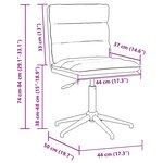 vidaXL Chaises à manger lot de 6 gris similicuir