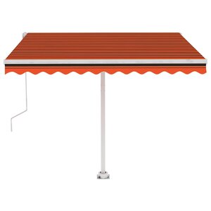 vidaXL Auvent automatique sur pied 300x250 cm Orange/marron