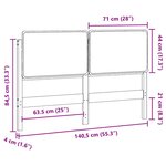 vidaXL Tête de lit capitonnée Blanc et gris clair 135 cm Pin massif