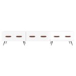 vidaXL Meuble TV blanc brillant 150x36x30 cm bois d'ingénierie
