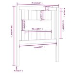 vidaXL Tête de lit Marron miel 81x4x100 cm Bois massif de pin