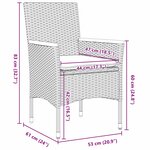 vidaXL Ensemble de salle à manger pour jardin 5 Pièces Noir Poly rotin