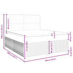 vidaXL Sommier à lattes de lit avec matelas Taupe 180x200 cm Tissu