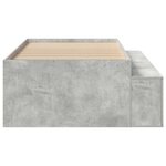 vidaXL Cadre de lit de rangement Gris béton 75x190 cm