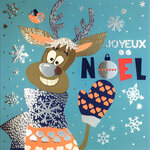 Carte Joyeux Noël avec Enveloppe Blanche 15x15cm