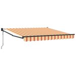 vidaXL Auvent Rétractable Rayé Jaune et Orange 300 x 250 cm