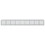 vidaXL Panier gabion avec couvercle 900x100x100 cm fer galvanisé
