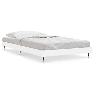 vidaXL Cadre de lit blanc 90x200 cm bois d'ingénierie