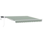 vidaXL Auvent Rétractable Manuel avec LED Vert et Blanc 350x250 cm