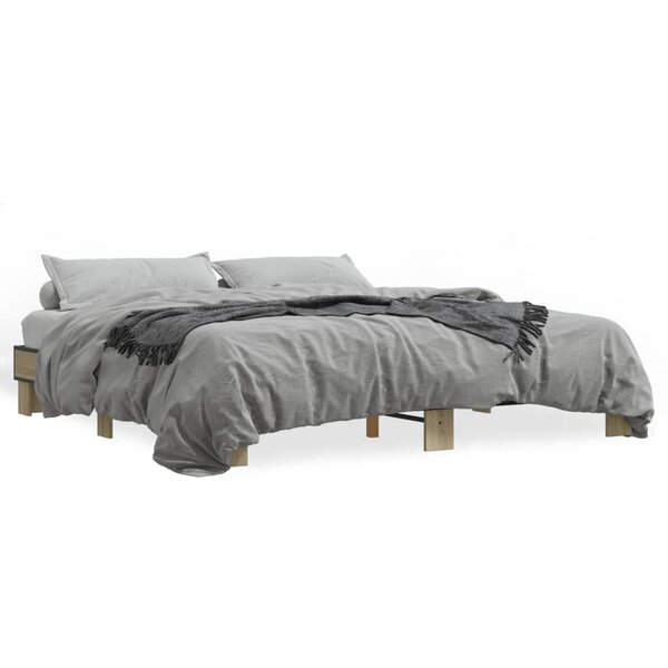 vidaXL Cadre de lit sans matelas chêne sonoma 180x200 cm