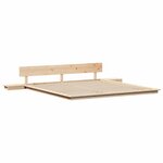 vidaXL Cadre de lit Marron 200 x 200 cm bois