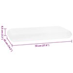 vidaXL Coussin de sommeil Uni Blanc 70 x 36 x 13 cm