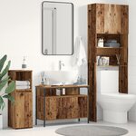 Meuble sous lavabo vidaXL Bois ancien 80x30x60 cm en bois reconstitué