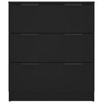 vidaXL Buffet noir 60x30x70 cm bois d'ingénierie