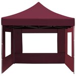 vidaXL Tente de réception pliable et parois Aluminium 4 5x3 m Bordeaux