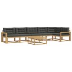 vidaXL Ensemble de canapés d'extérieur 7 pc Blanc et anthracite