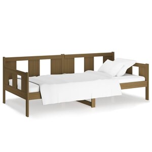 vidaXL Lit de jour marron miel bois de pin massif 80x200 cm