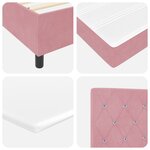 vidaXL Lit Box Spring avec Matelas & LED Rose 120x190 cm Velours