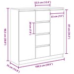 vidaXL Buffet et tiroirs chêne sonoma 100 5x35x98 5 cm bois ingénierie