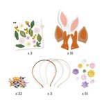 Djeco DJ07927 - 3 serre-têtes à créer Flower Friends