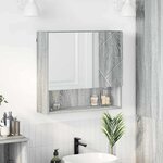 vidaXL Armoire Miroir Sonoma gris 59 x 17 x 55 cm Bois d'ingénierie
