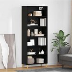 vidaXL Haut Armoire Chêne noir 69 5 x 32 5 x 180 cm Bois d'ingénierie