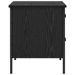 vidaXL Cabinet de Chevet avec tiroir Chêne noir 40 x 42 x 50 cm
