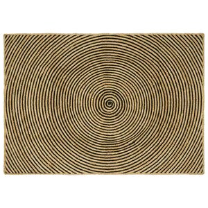vidaXL Tapis Naturel et Noir 120 x 170 cm Jute