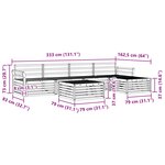 vidaXL Ensemble de canapés d'extérieur 6 pc Naturel