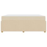 vidaXL Cadre de lit avec matelas avec matelas Crème 180 x 200 cm tissu