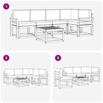 vidaXL Ensemble de canapés d'extérieur 6 pc Naturel et Anthracite