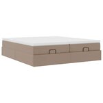 VidaXL Cadre de lit ottoman et matelas cappuccino 180x200cm similicuir