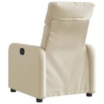 vidaXL Fauteuil inclinable électrique Crème Tissu
